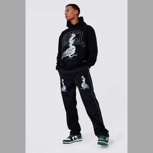BoohooMan Oversized Snake Hooded Tracksuit